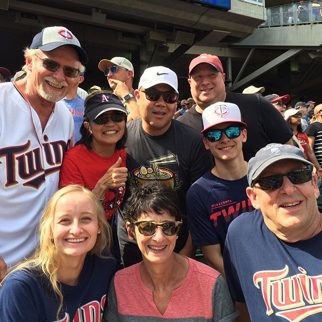 Twins day with the family. And they won - last batter, last inning. The stadium was #deafening!
