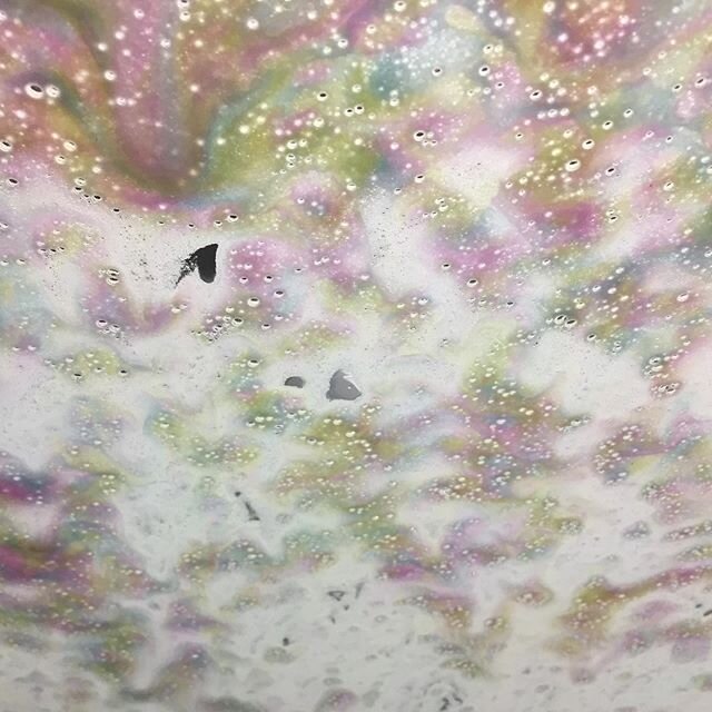 Look at the pretty soap in the car wash.