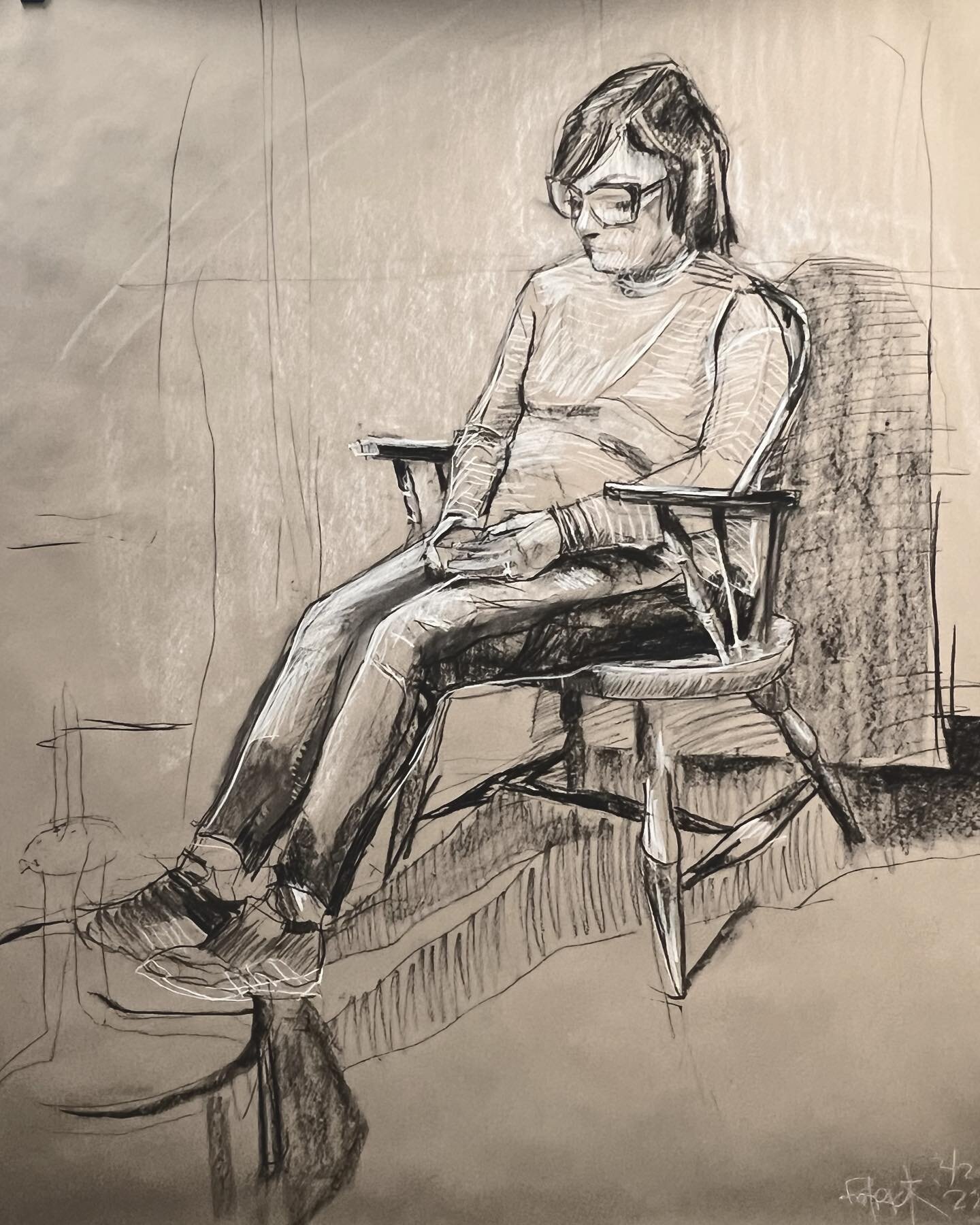 Thanks to Christina for sitting with me this morning &amp; for the great conversation! It&rsquo;s such a privilege to &lsquo;see&rsquo; people and draw them. ✏️ 📄 
.
#art #artwork #artist #artistsoninstagram #draw #drawing #drawings #drawdrawdraw #d