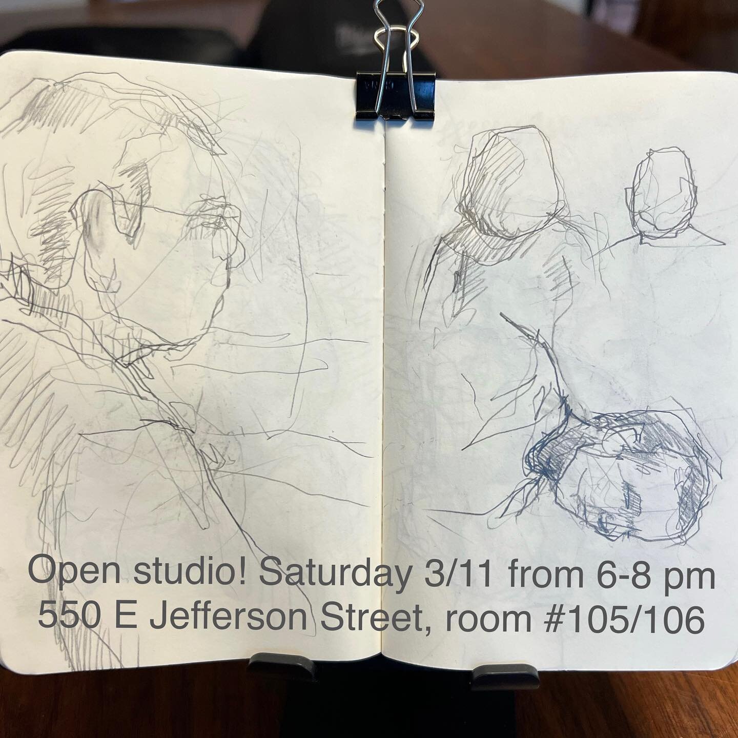 2nd Saturday Open studio this Saturday, 3/11 from 6-8 pm, 
550 E Jefferson Street in Franklin, room 105/106. 
See my tiny drawings, discounts on paintings over 3 years old. 🖤✨
.
#art #artwork #artist #artistsoninstagram #studioartist #draw #drawing 