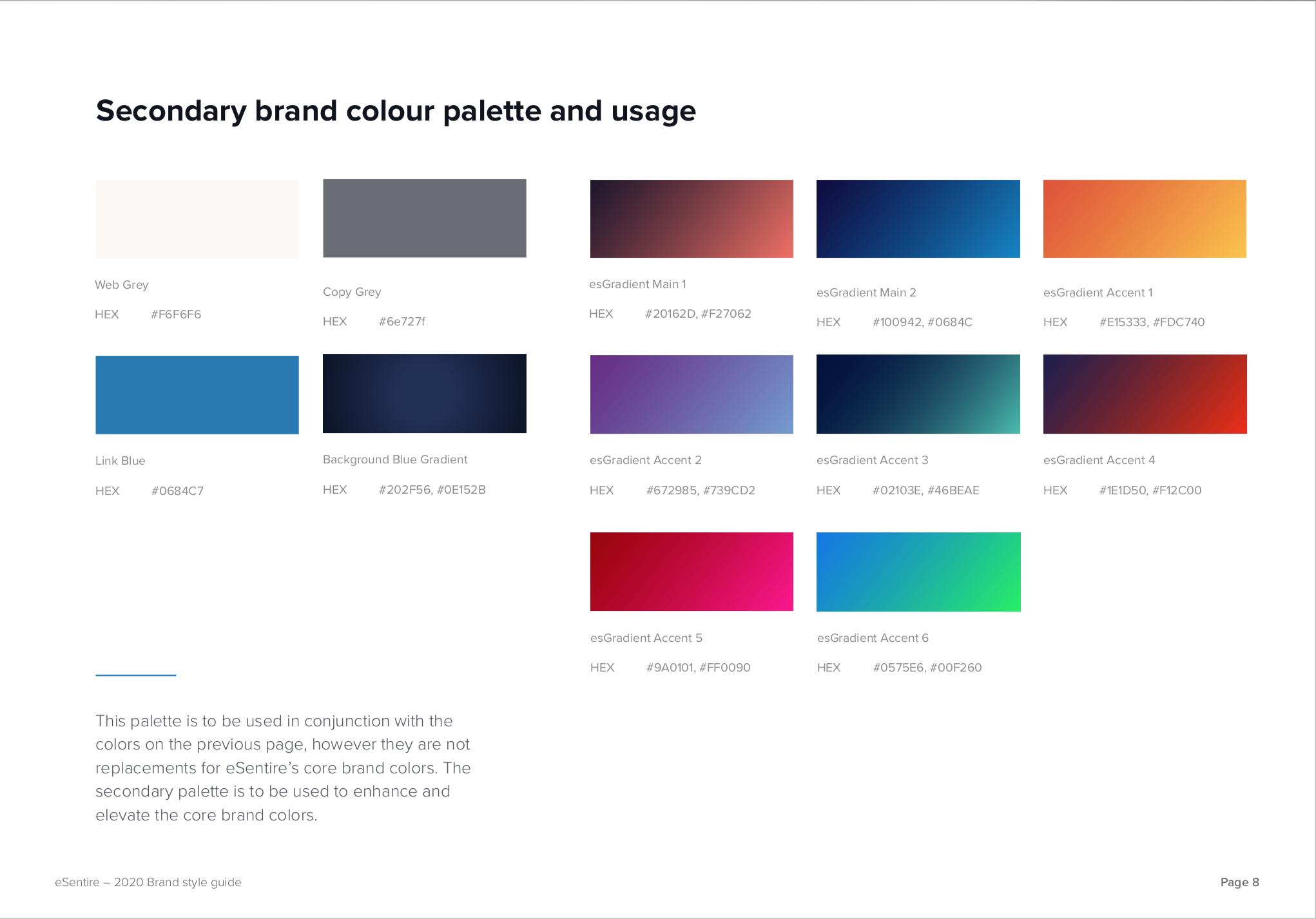 Final color palette