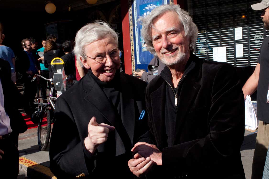 2010 Novikoff Award Recipient Roger Ebert with This Year's Founder's Directing Award Recipient Philip Kaufman