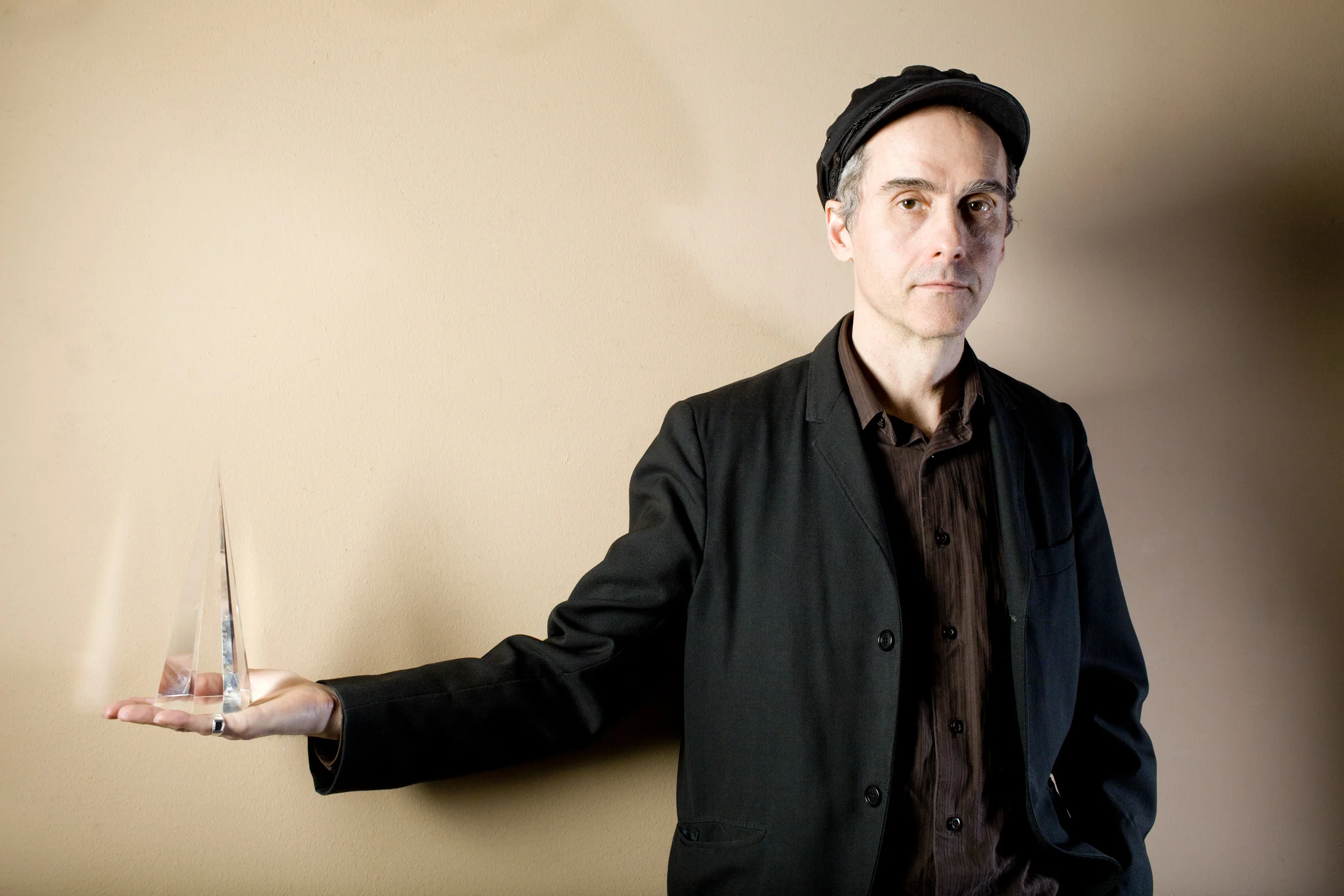 Jem Cohen, receiving the PERSISTENCE OF VISION AWARD at the 56th San Francisco International Film Festival. PHOTO: PAMELA GENTILE 