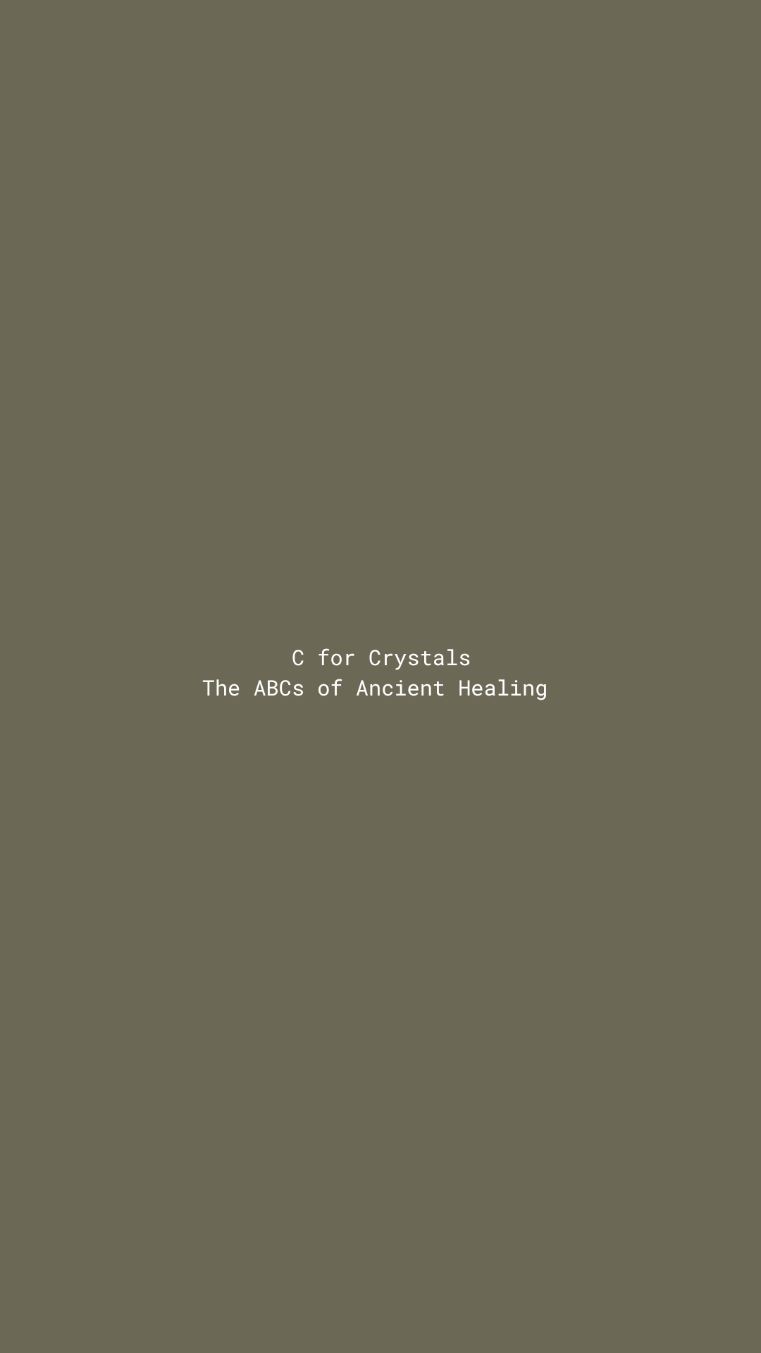 C for Crystals