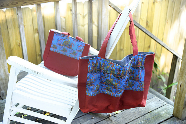 Tribal Tree totes with cargo bag, zip clutches & eyeglass case