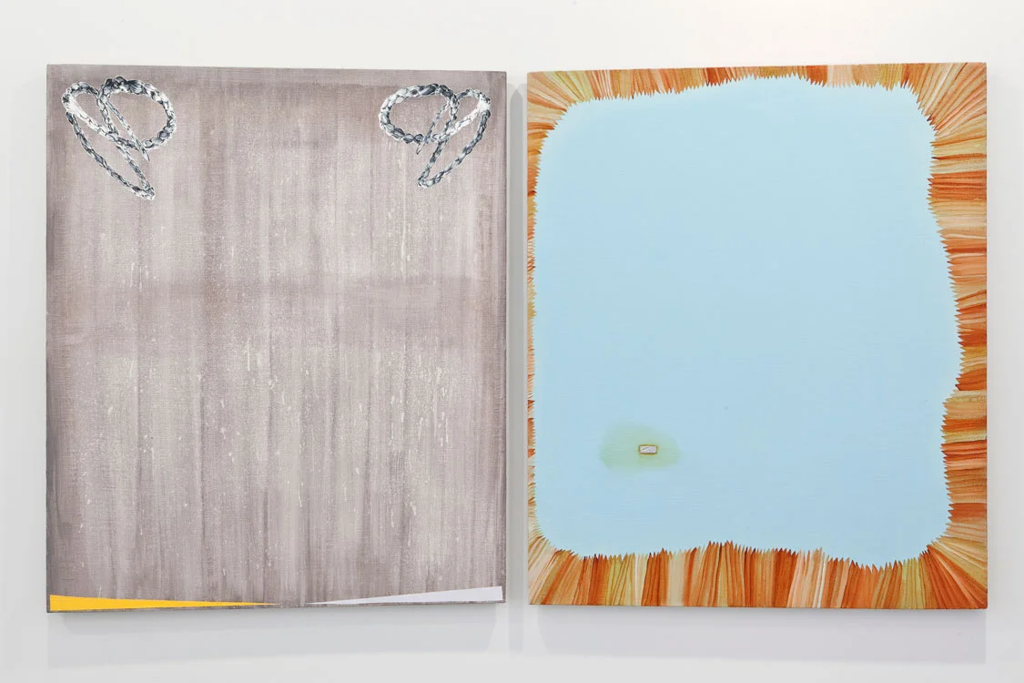 Doppelbanger 10 & 11 , oil on linen on panel, 40"x33 1/2" 2011
