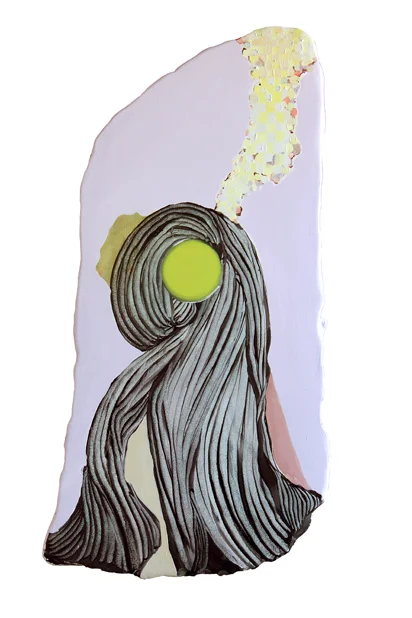 Alloy ! 2010, oil on plastered linen on panel, 22" X 12"