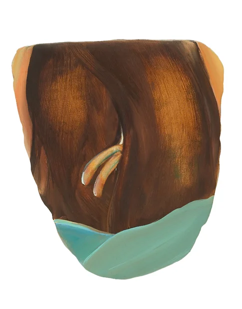 The Muffler , 2010, oil on plastered linen on panel, 12" X10"