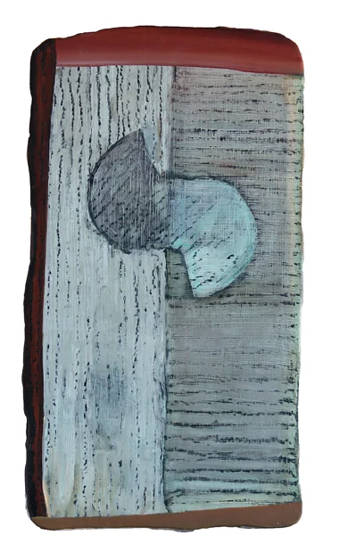 Children of Rarn , 2010, oil on plastered linen on panel,25" X15"