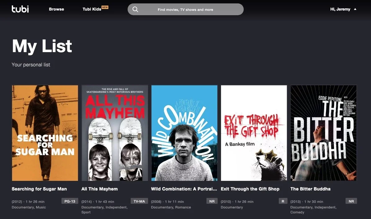 Hi! Here's FIVE titles FOR your Tubi Watchlist | October 2020