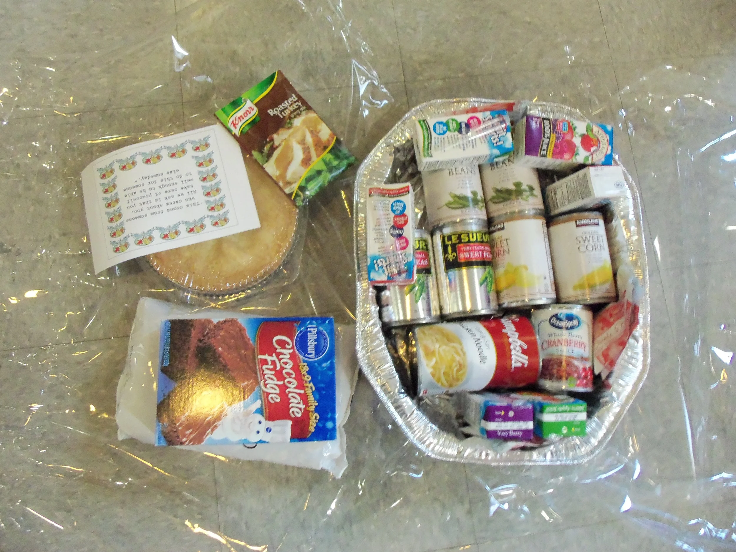 Partial contents of a typical basket
