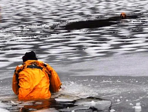 WATER SAFETY: FIRST RESPONDERS RECENTLY RESCUED A DOG AFTER FALLING THROUGH THE NOT SO FROZEN WATERS OF THE CHARLES RIVER IN WELLESLEY.