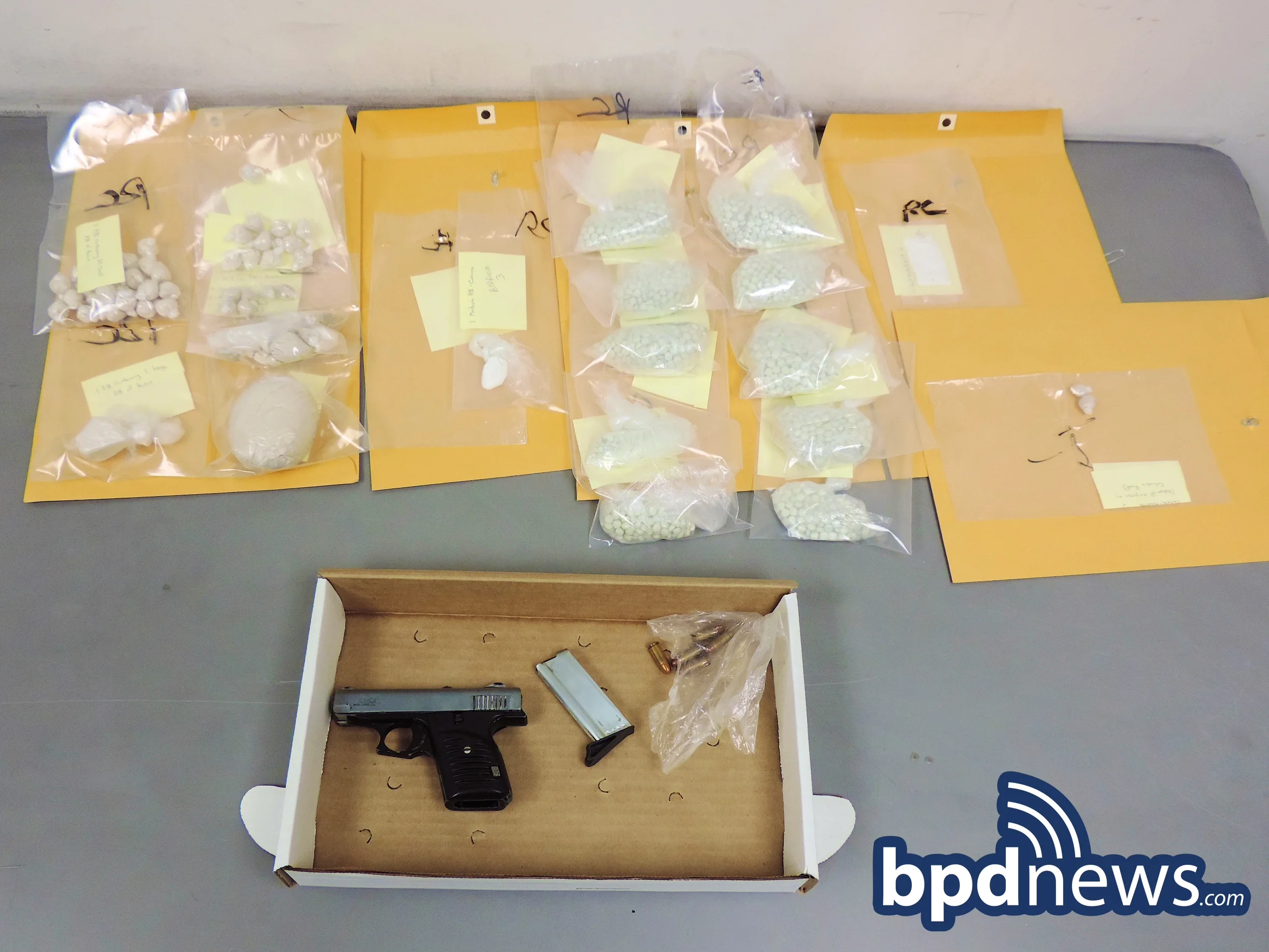 Drugs, Firearm, and Ammunition recovered