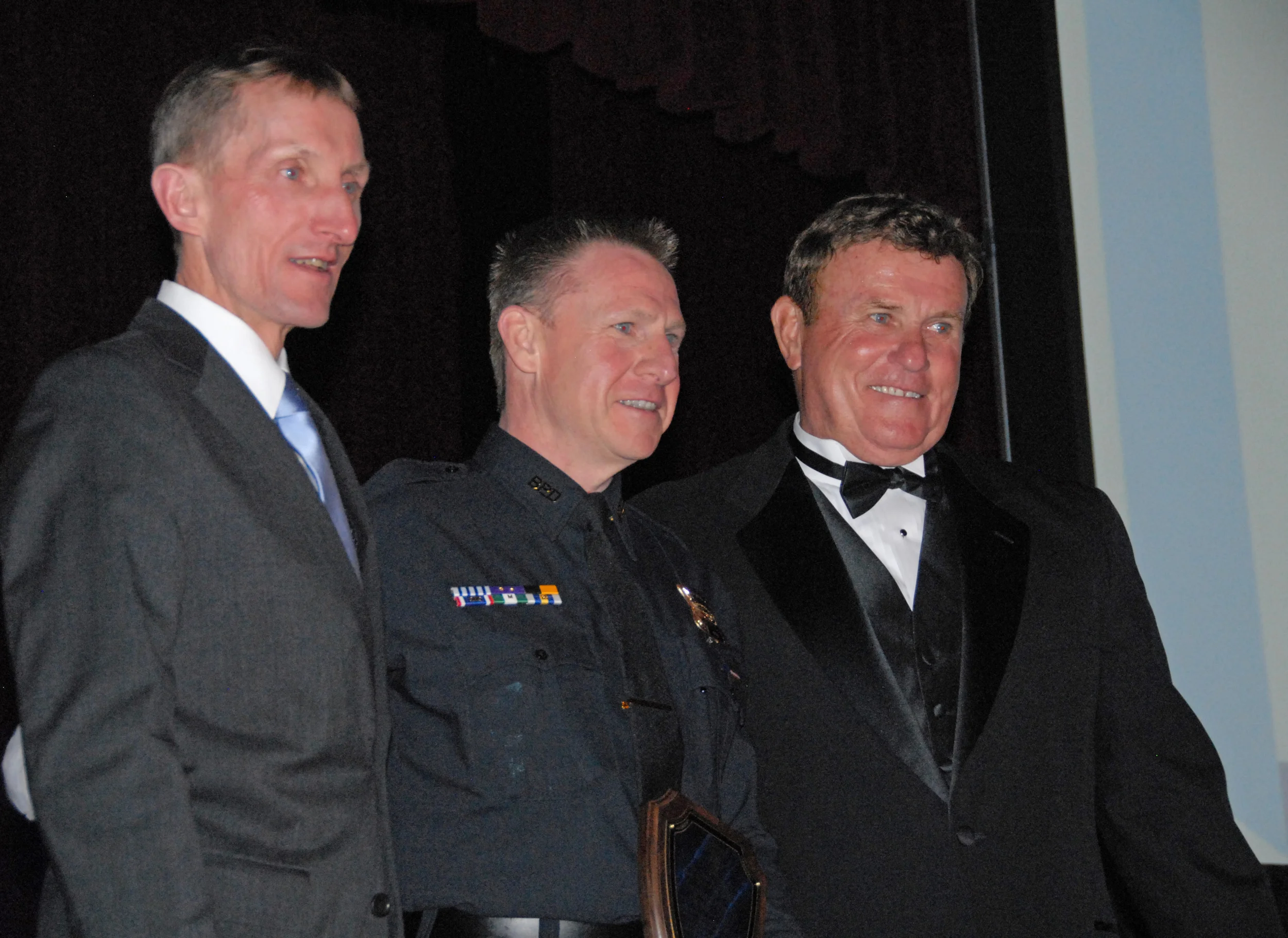 Commissioner William Evans, Sgt. Detective Dwan and President Bob Long (Photo courtesy of BPDNews)