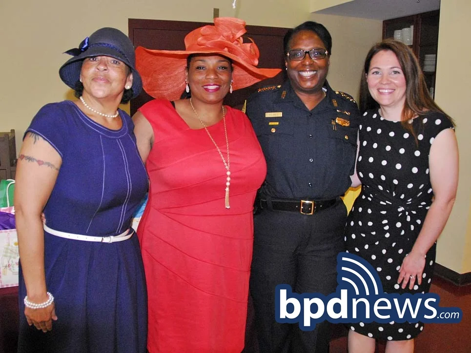 Pictured: Officer Marie Miller, Officer Cynthia Brewington, Superintendent Lisa Holmes and Officer Mary Courtney