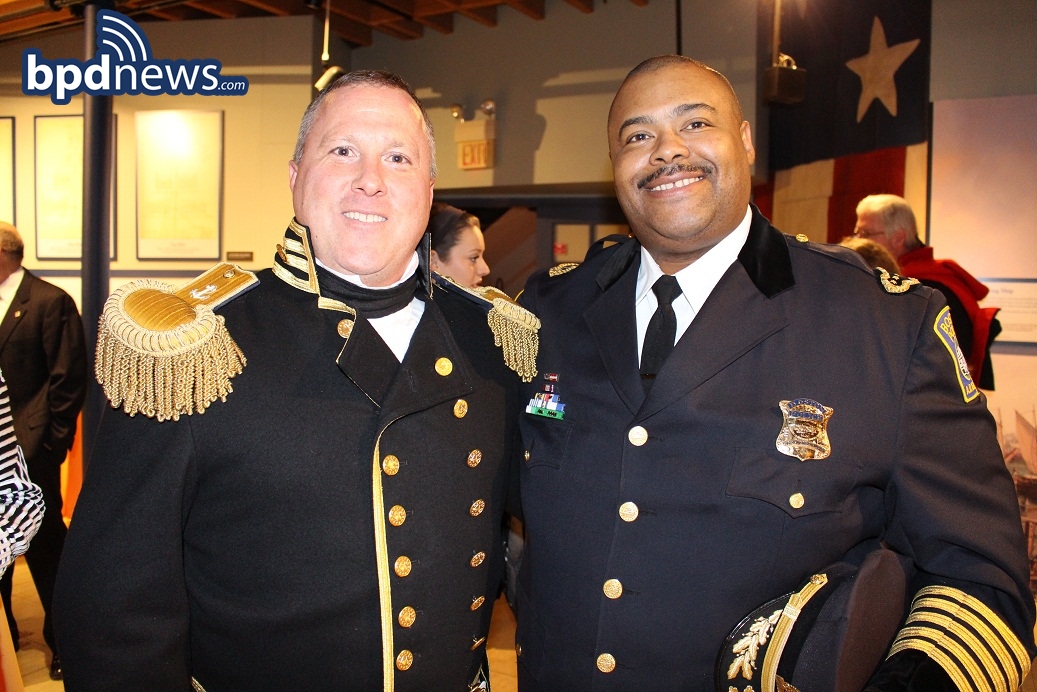 Commander Sean Kearns of the USS Constitution and Chief William Gross