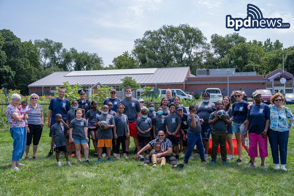 BPD in the Community: Casserly House and BPD Team Up for Soccer and Wiffleball Games at Healy Field in Roslindale