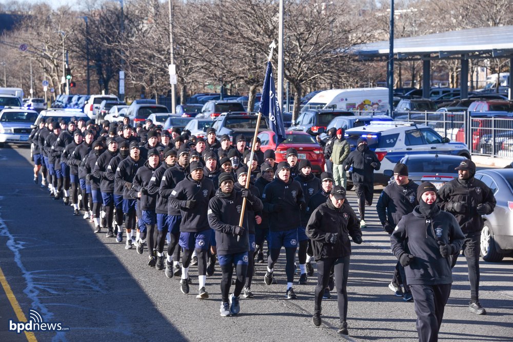 Boston Police Academy Class 61-21 Completes their Run to BPD Headquarters