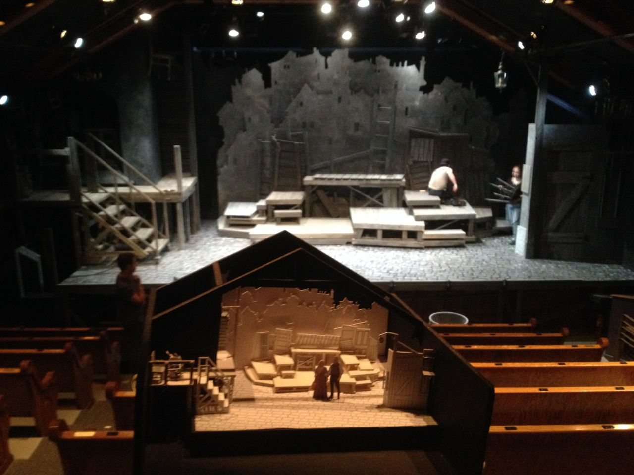 The white model and the finished set.
