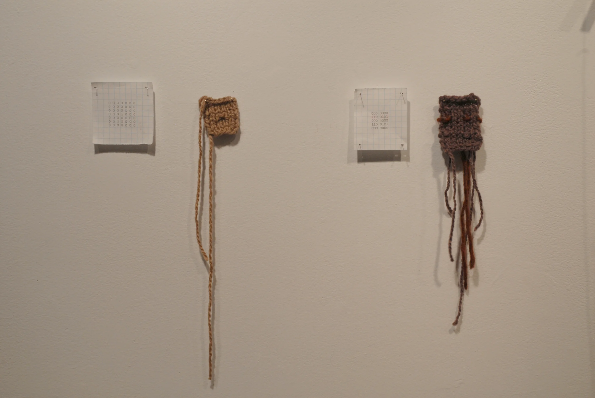  Oma  multi-media installation  2010  "The inspiration for this work was a bit of trivia about the French Revolution. &nbsp;In the summer before beginning my undergraduate thesis, I learned that knitting was used at this time to pass on messages, as 