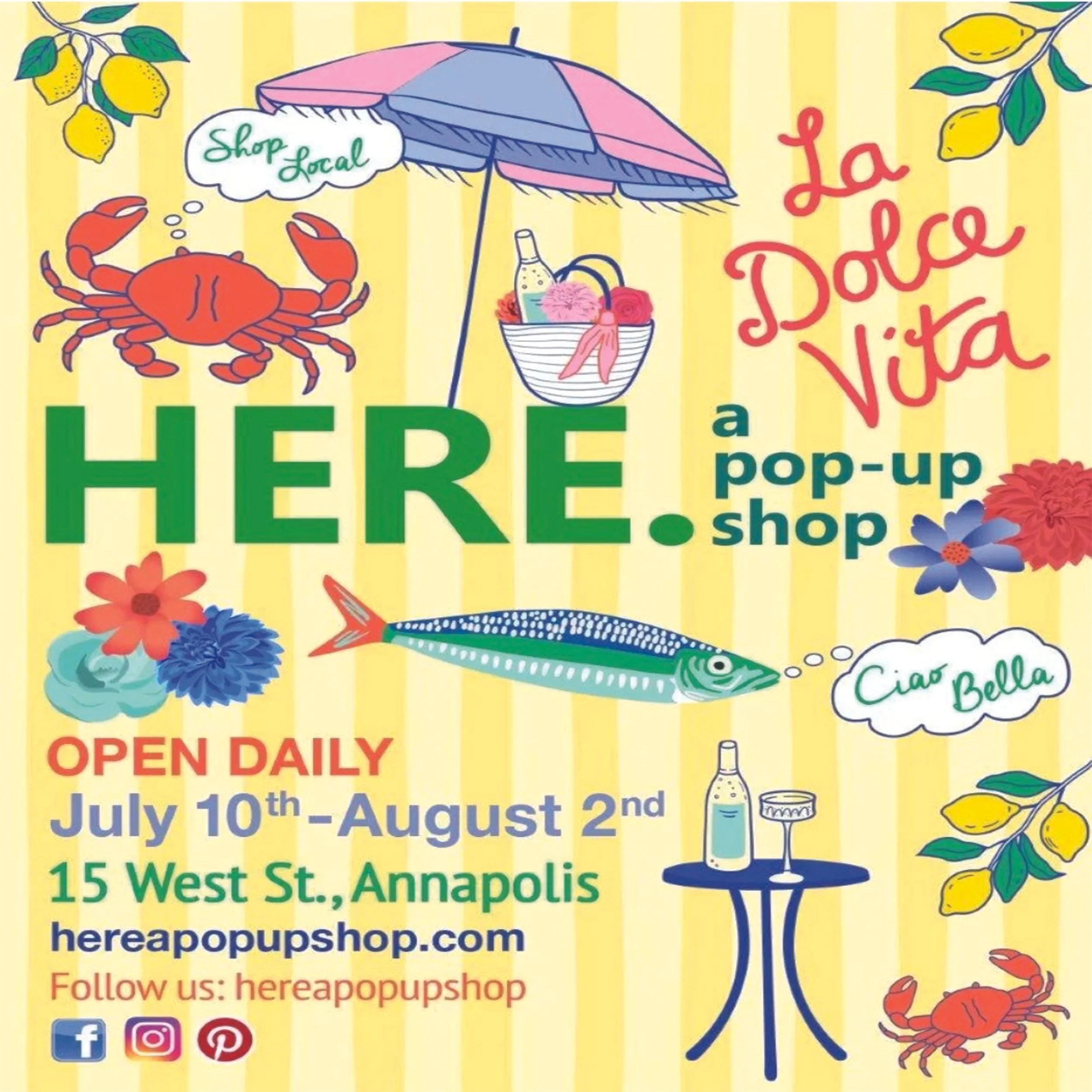 HERE. a pop up shop