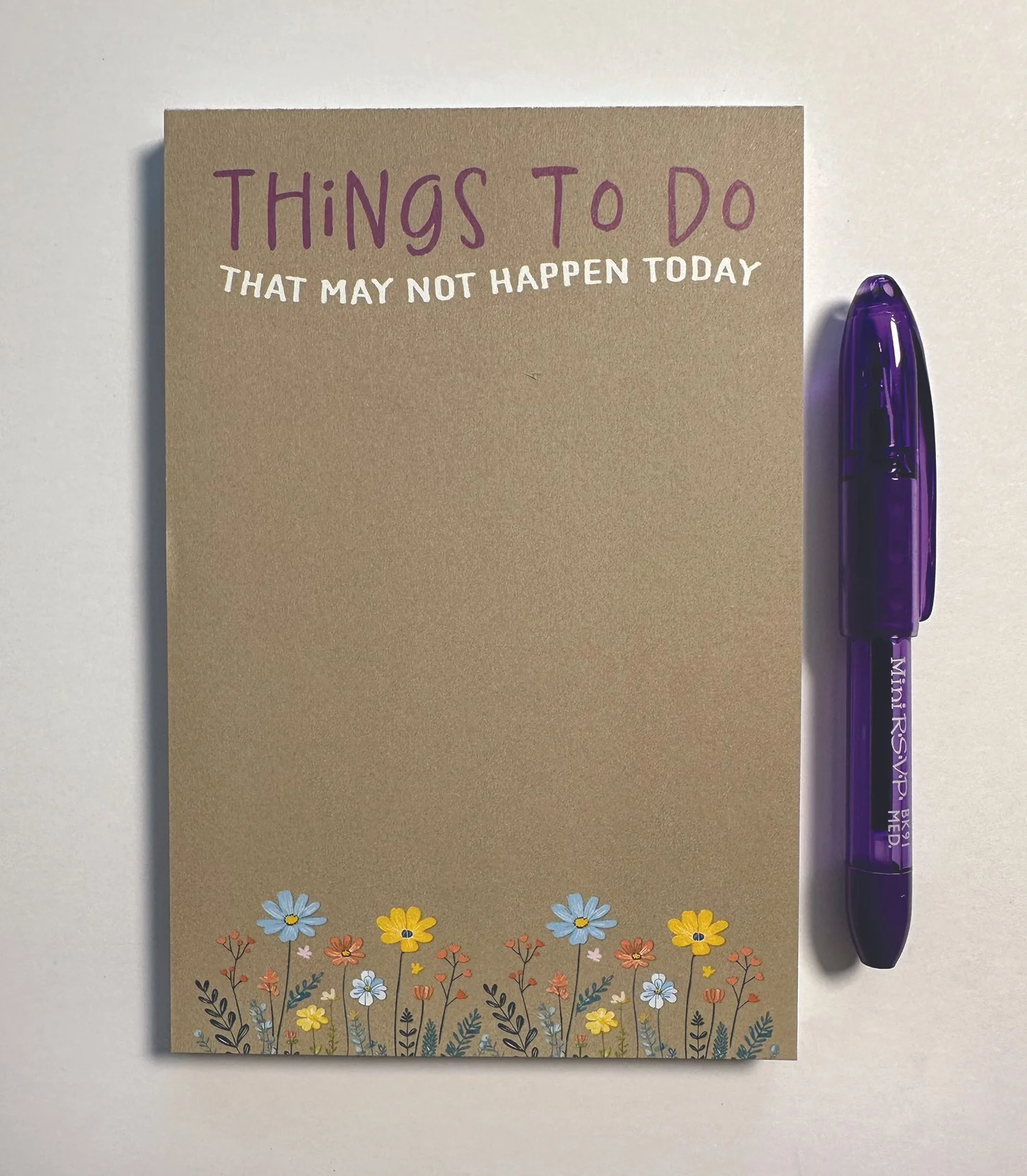 Things To Do Flower Notepad