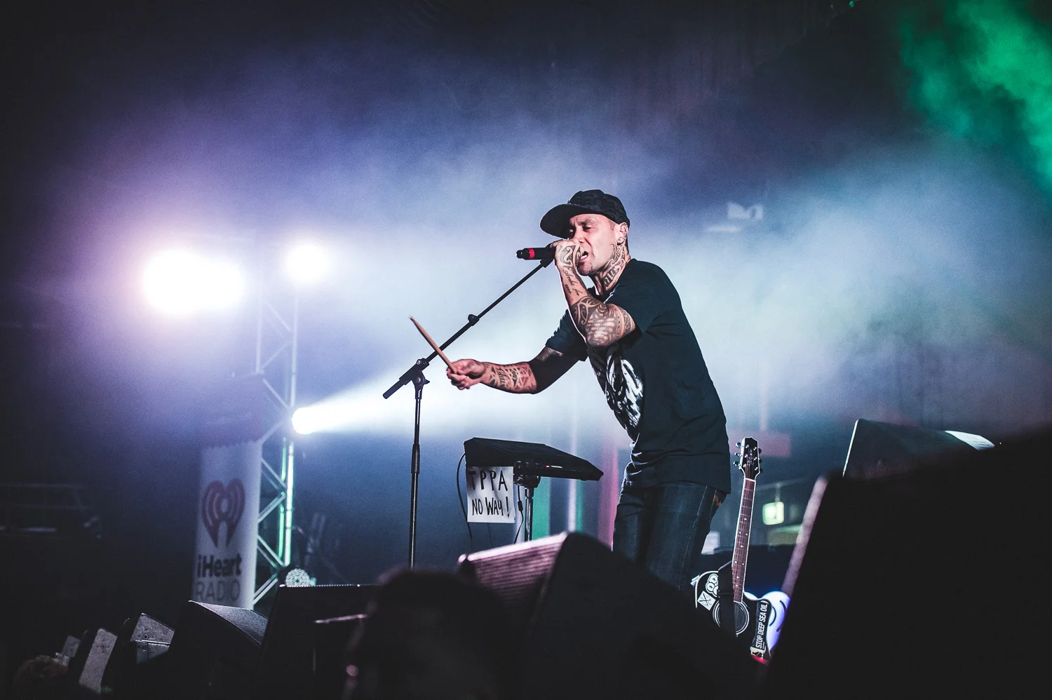 PNC, Tiki Taane, P-Money & Savage performing at the iHeart Radio Free Concert at Logan Campbell Centre, Auckland, New Zealand on August 14, 2015.
