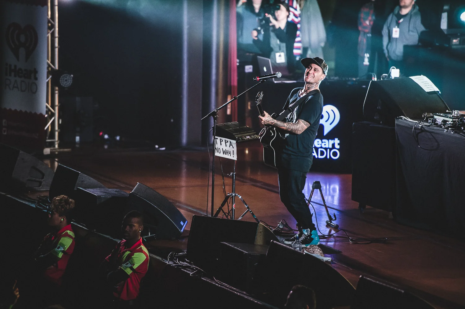 PNC, Tiki Taane, P-Money & Savage performing at the iHeart Radio Free Concert at Logan Campbell Centre, Auckland, New Zealand on August 14, 2015.