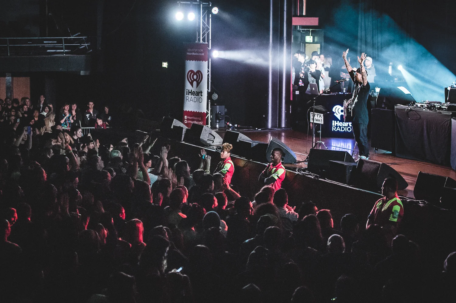 PNC, Tiki Taane, P-Money & Savage performing at the iHeart Radio Free Concert at Logan Campbell Centre, Auckland, New Zealand on August 14, 2015.