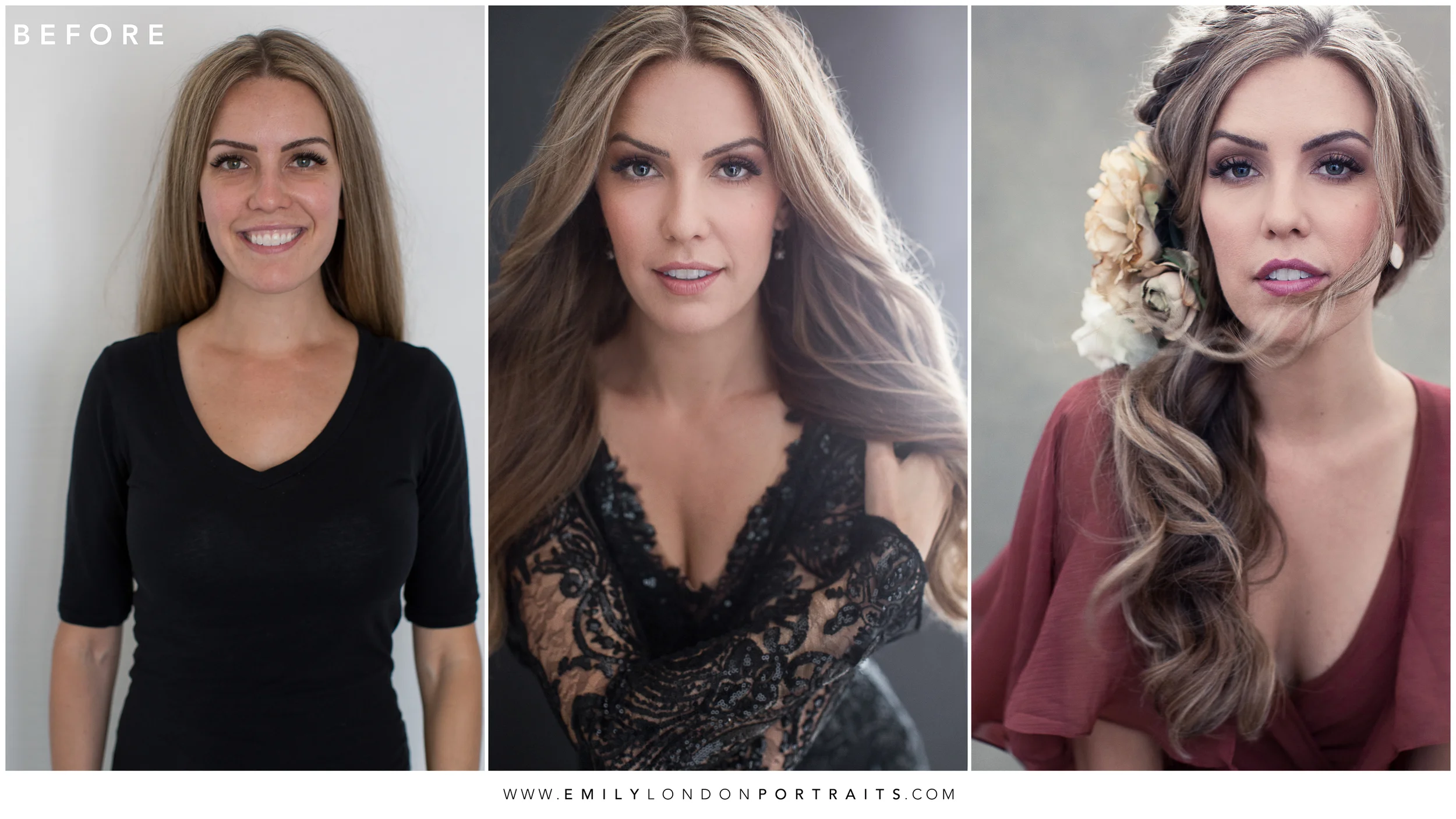 Beautiful Same Day Transformations by Emily London Portraits