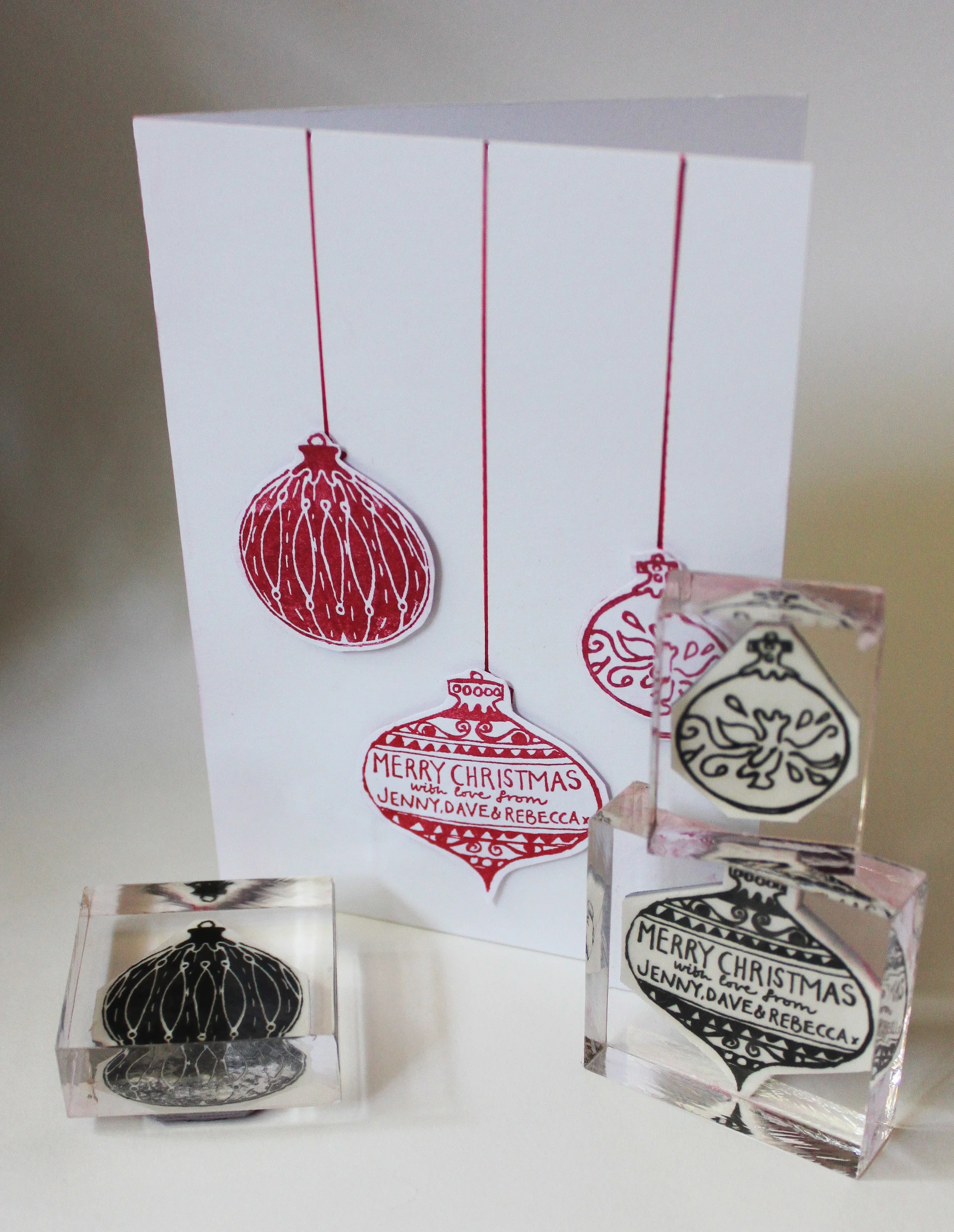 Baubles Stamp Set - 3D card