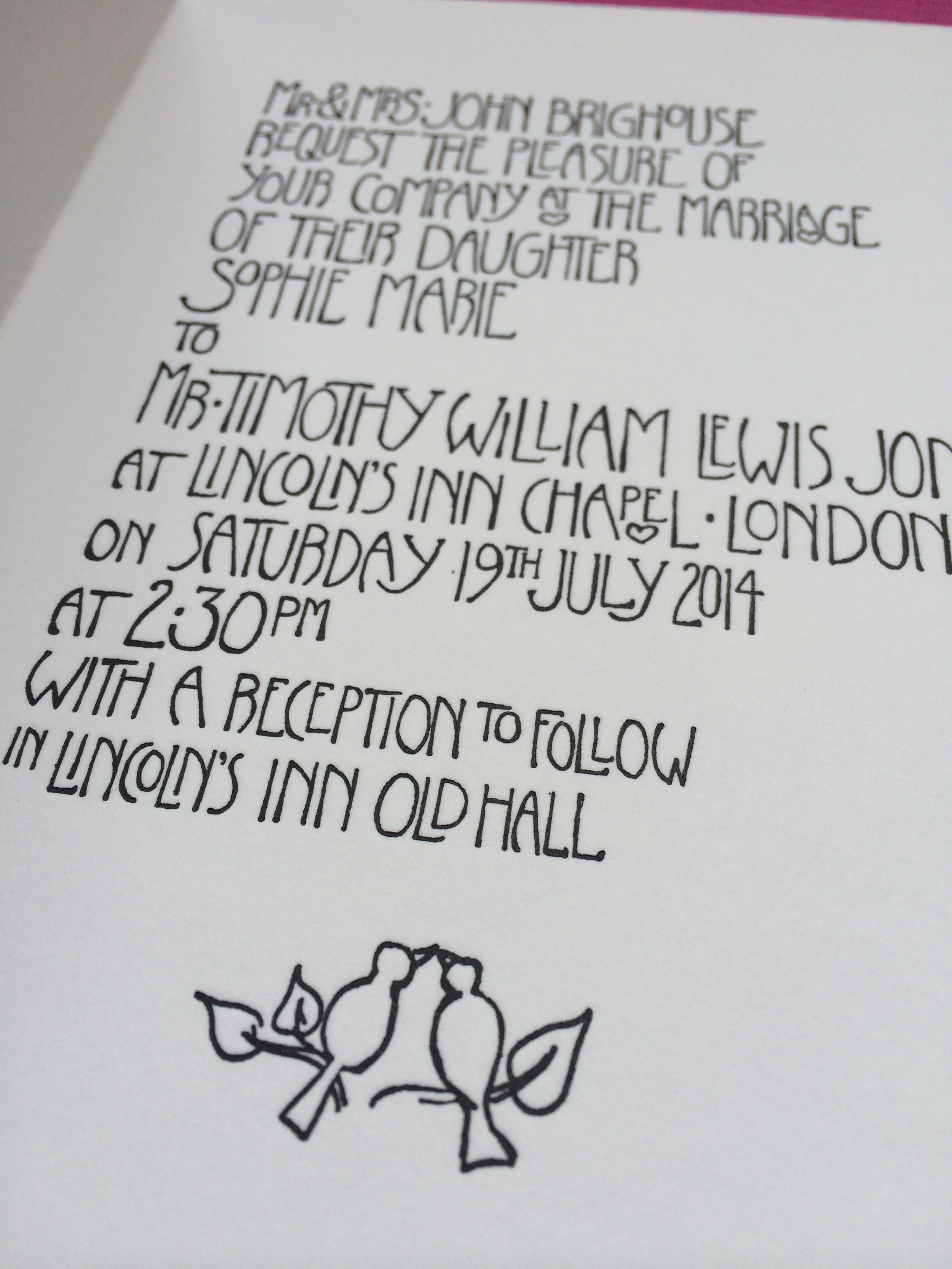 Text inside the main invite