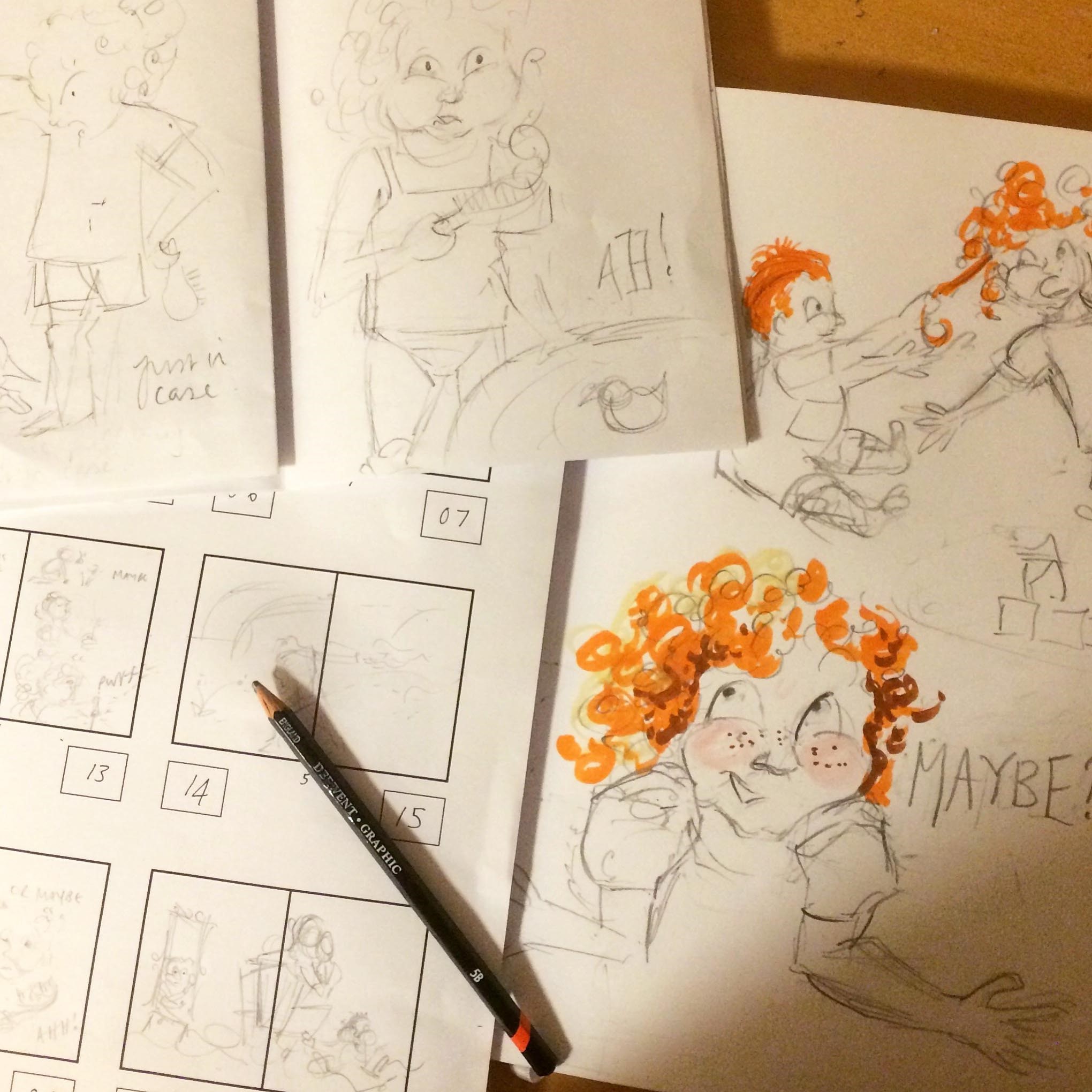 Storyboarding and character developement - all at no-time-to-stop-and-procrastinate speed