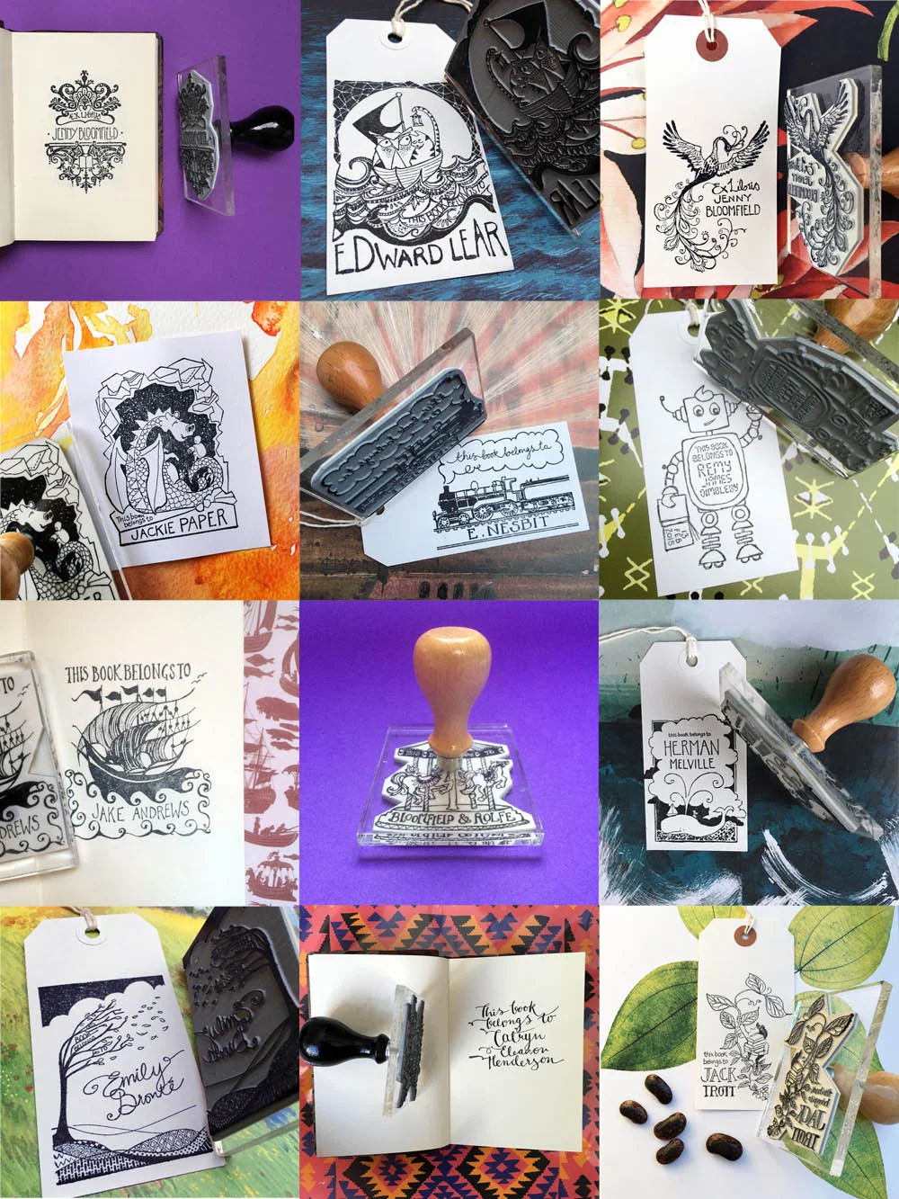 Library Stamp custom rubber stamp calligraphy stamp ex libris Book stamp cat with books Ex-Libris Rubber Stamp ex libris stamp