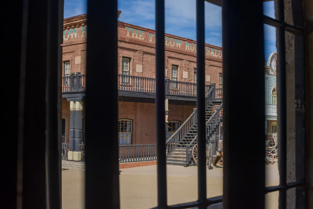 The view from inside the jailhouse.