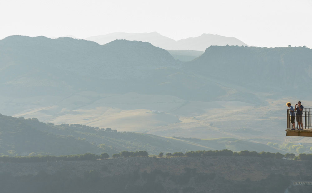 A lookout over the valley from the vantage point in Ronda.