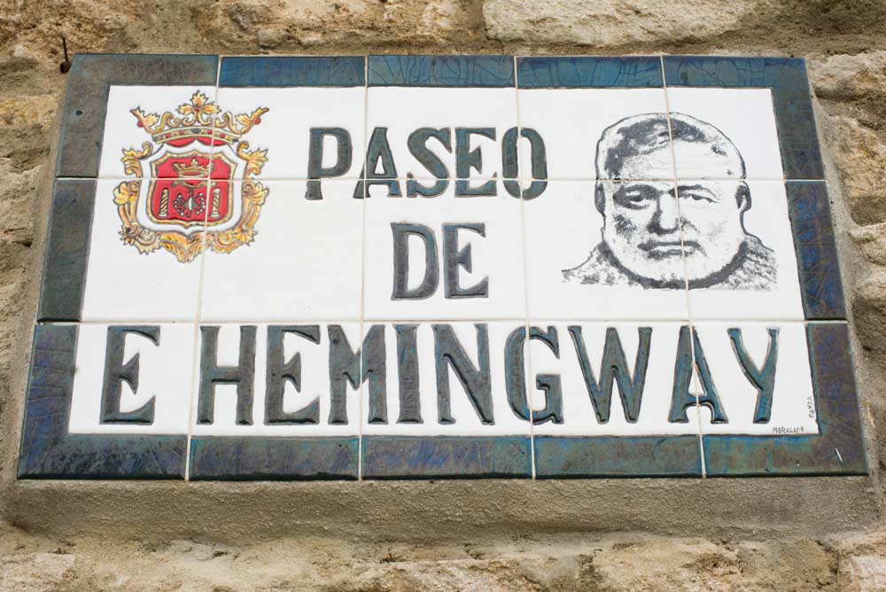 Ernest Hemingway sign