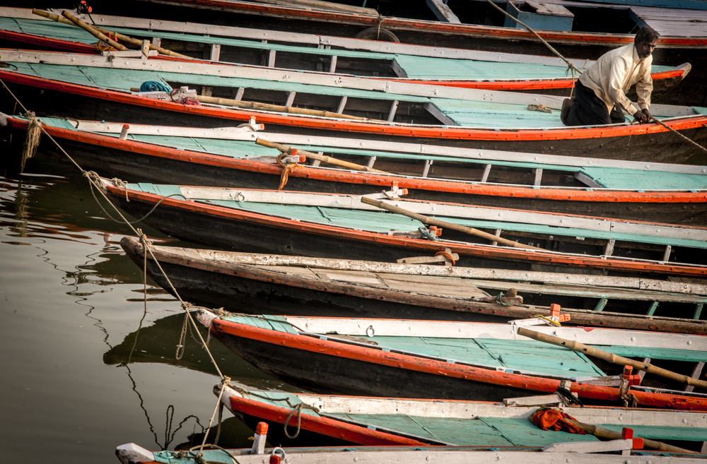 Boat on the river ganges