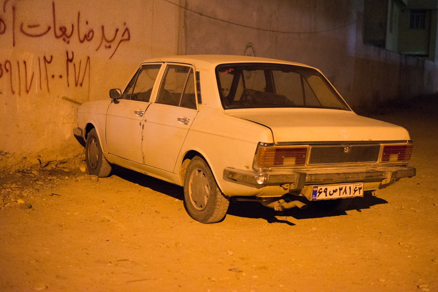 The ubiquitous car of post 1979 Iran. The ex Hillman Hunter from the UK was manufactured in huge numbers near Teheran and they are still widely seen all over the country.