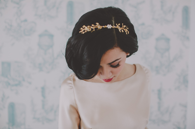 gold branch headband wythe hotel hushed commotion