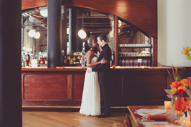 vintage gold tulle birdcage veil hushed commotion wythe hotel