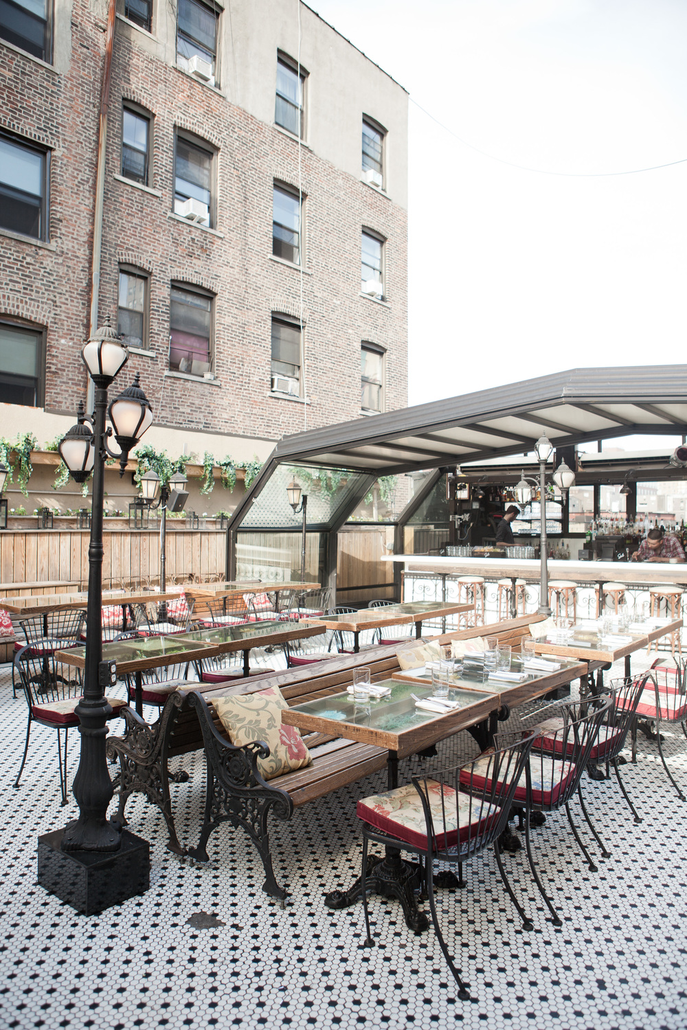 &nbsp;  The lovely out door space at Hotel Chantelle.