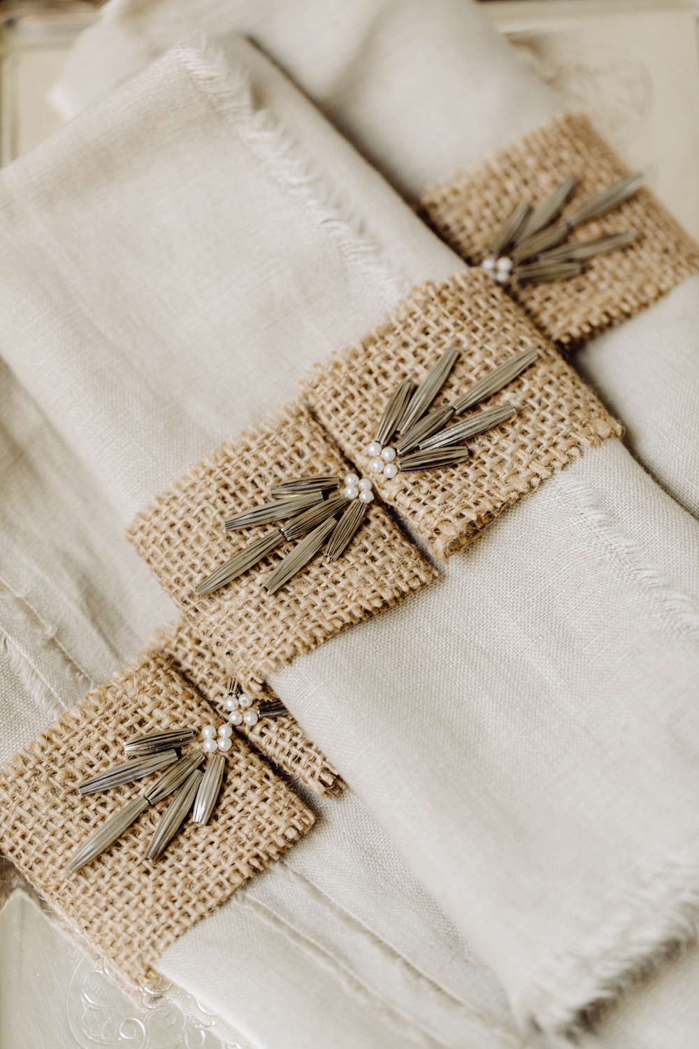 My hand beaded napkin holders! (you can buy them here !)