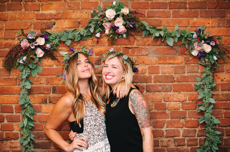 Ashley and Courtney wearing those flower crowns so well! 