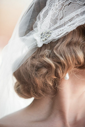 wedding cap lace veil brooklyn hushed commotion