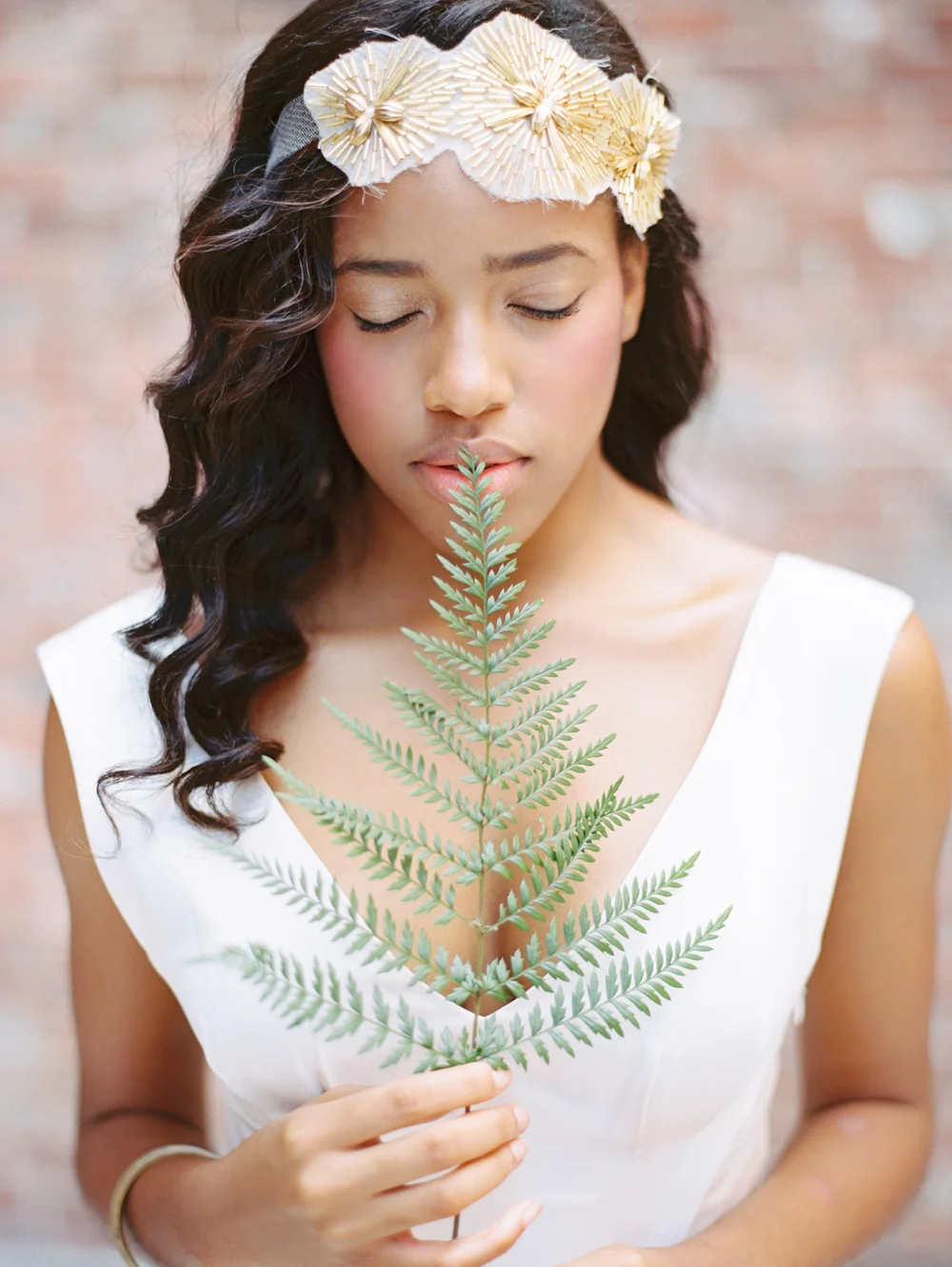 vintage gold beaded hair piece hushed commotion brooklyn wythe hotel