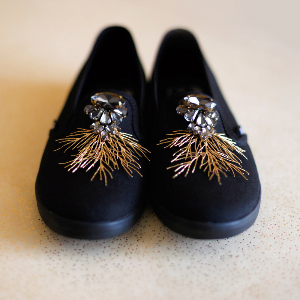 Game of Thrones DIY gold crystal sneakers