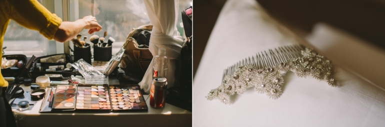 hushed commotion celeste hair comb brooklyn wedding