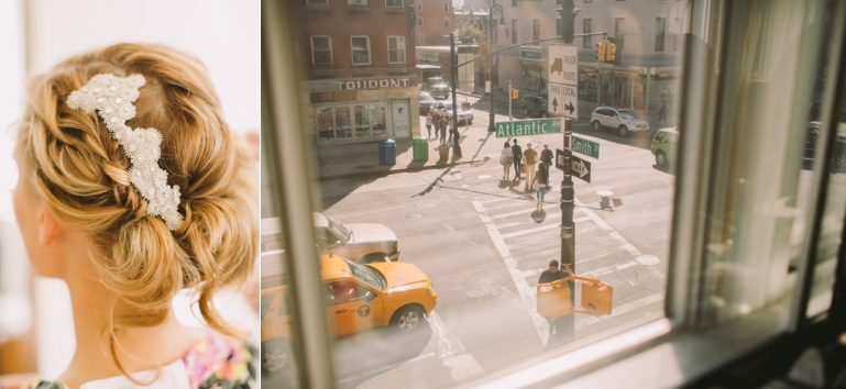 hushed commotion celeste hair comb brooklyn wedding