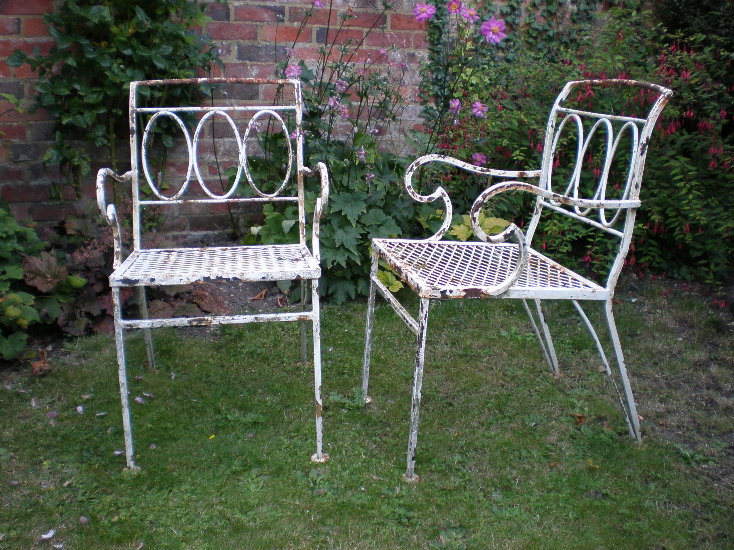 Pair of garden chairs
